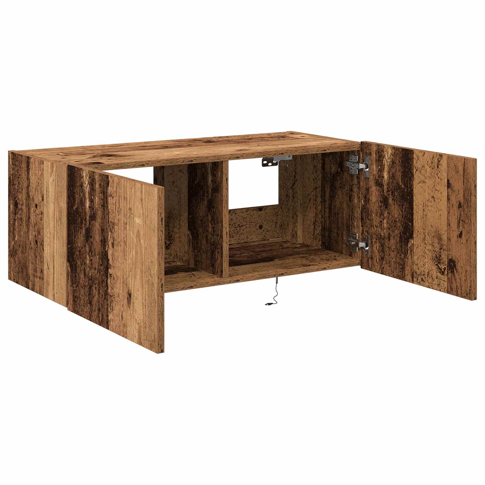 Mobile TV da parete con LED Legno vecchio 80 x 35 x 31 cm