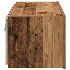 Mobile TV da parete con LED Legno vecchio 80 x 35 x 31 cm