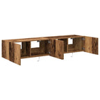 Mobile TV da parete con LED 2 pcs Legno vecchio 80 x 35 x 31 cm