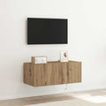 Mobile TV da parete con LED Rovere artigianale 80 x 35 x 31 cm