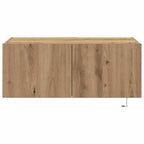 Mobile TV da parete con LED Rovere artigianale 80 x 35 x 31 cm