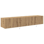 Mobile TV da parete 2 pcs Rovere artigianale 80 x 35 x 31 cm