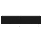 Mobile TV da parete con LED 2 pcs Rovere Nero 80 x 35 x 31 cm