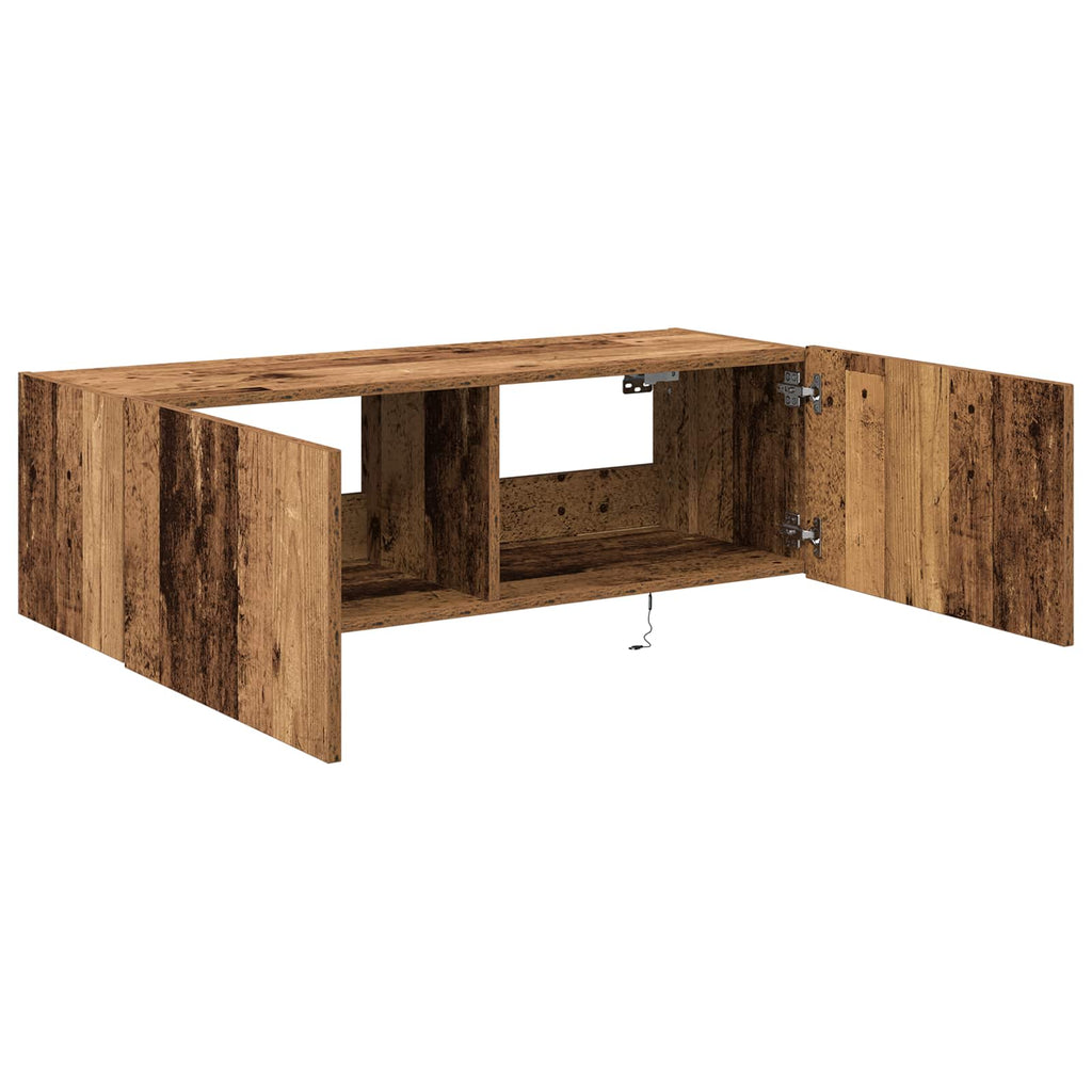 Mobile TV da parete 2 pcs Legno vecchio 100 x 35 x 31 cm