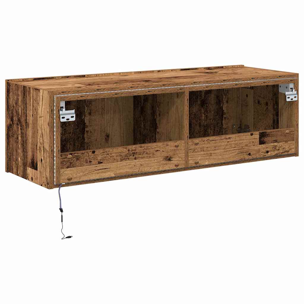 Mobile TV da parete 2 pcs Legno vecchio 100 x 35 x 31 cm