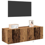 Mobile TV da parete 2 pcs Legno vecchio 100 x 35 x 31 cm