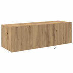 Mobile TV da parete con LED Rovere artigianale 100 x 35 x 31 cm