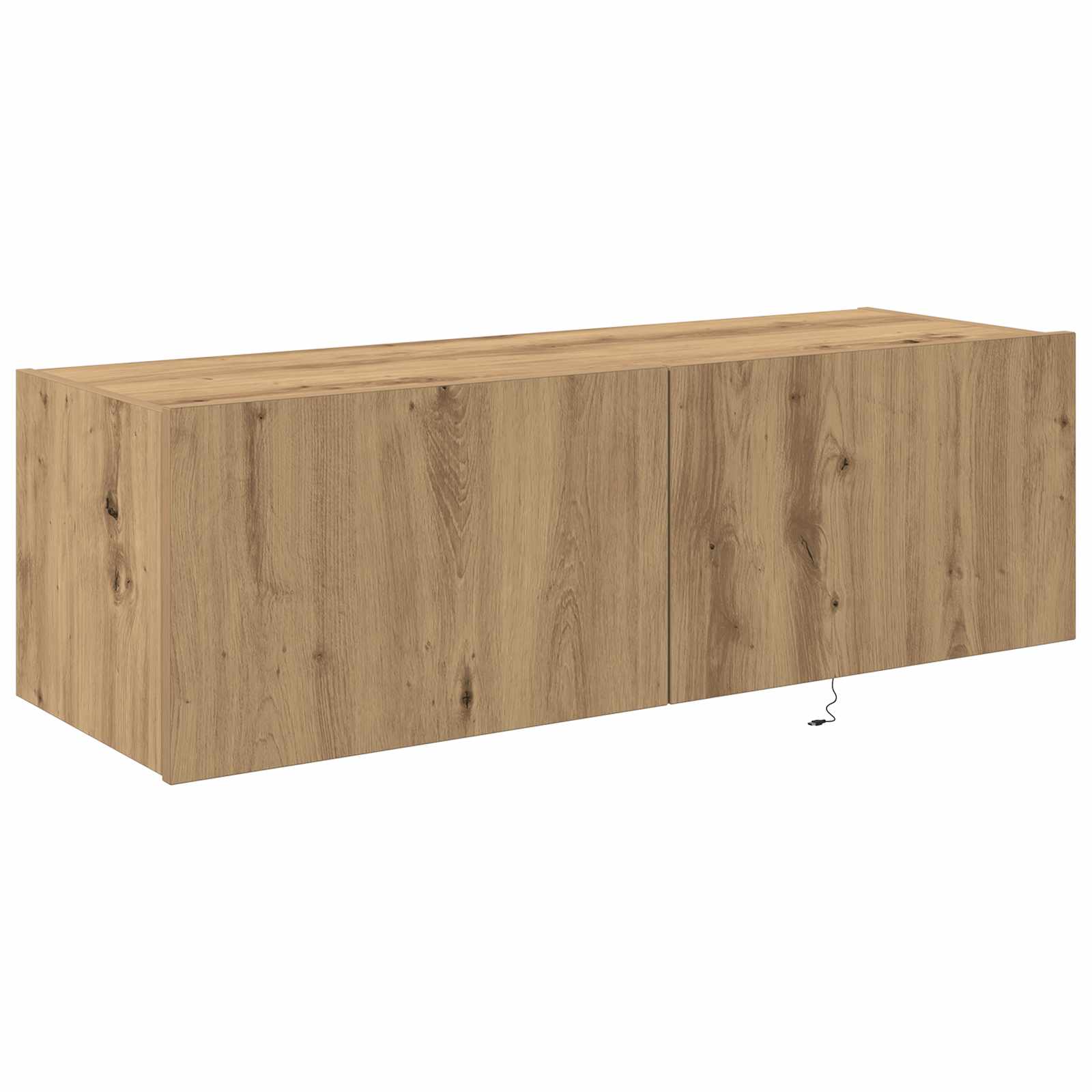 Mobile TV da parete con LED Rovere artigianale 100 x 35 x 31 cm