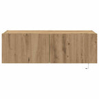 Mobile TV da parete con LED Rovere artigianale 100 x 35 x 31 cm