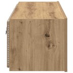 Mobile TV da parete con LED Rovere artigianale 100 x 35 x 31 cm