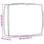 Cuscino Grigio 50 x 40 x 12 cm Tessuto Oxford