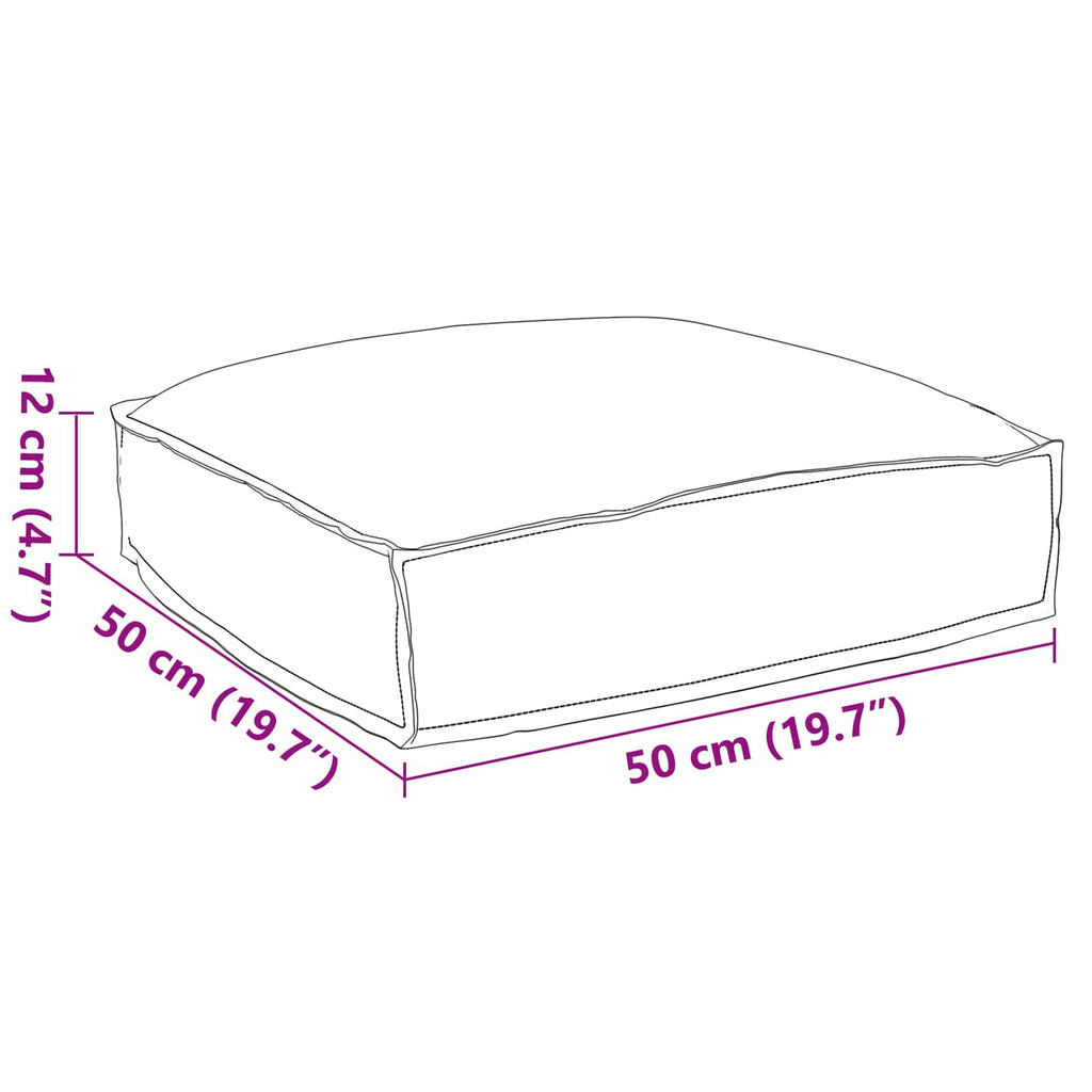 Cuscino Grigio 50 x 50 x 12 cm Tessuto Oxford