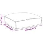 Cuscino Grigio 50 x 50 x 12 cm Tessuto Oxford