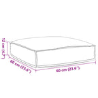 Cuscino Grigio 60 x 60 x 12 cm Tessuto Oxford