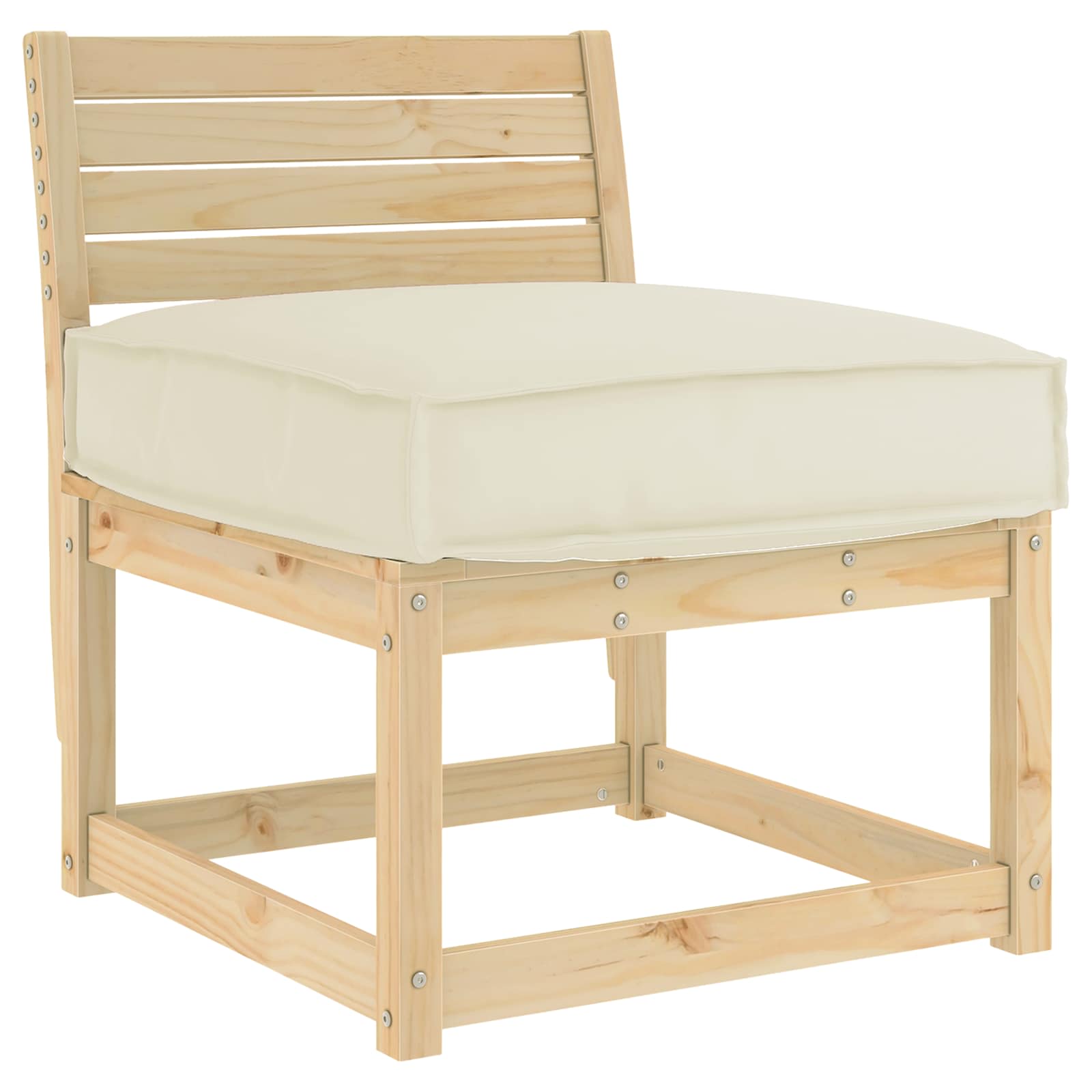 Cuscino Crema 60 x 60 x 12 cm Tessuto Oxford
