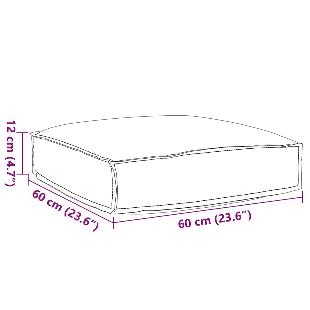 Cuscino Crema 60 x 60 x 12 cm Tessuto Oxford