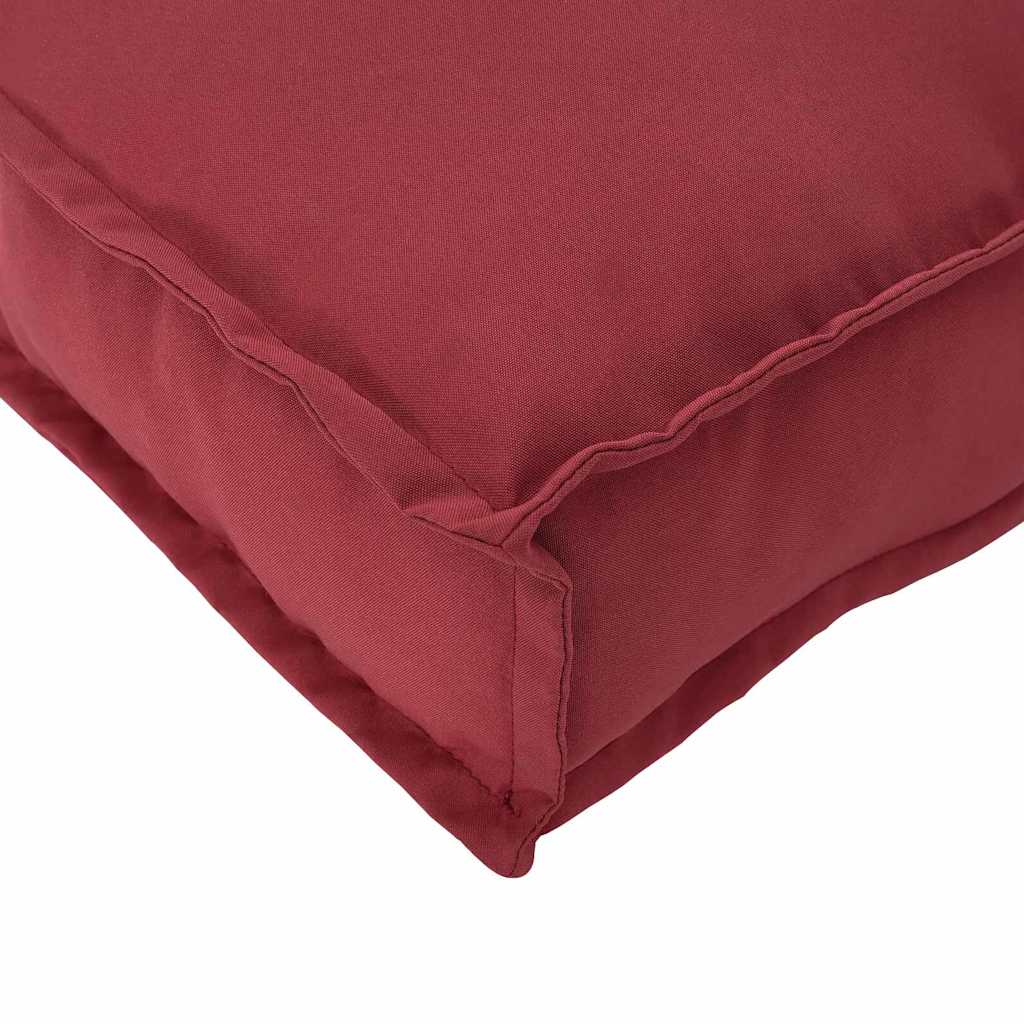 Cuscino 2 pcs Rosso Vino 40 x 40 x 8 cm Tessuto Oxford