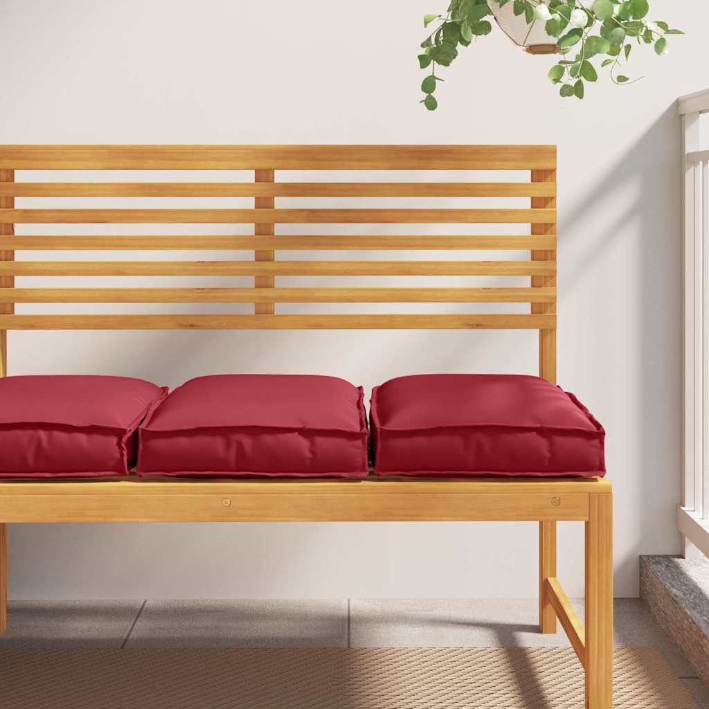 Cuscino 2 pcs Rosso Vino 40 x 40 x 8 cm Tessuto Oxford