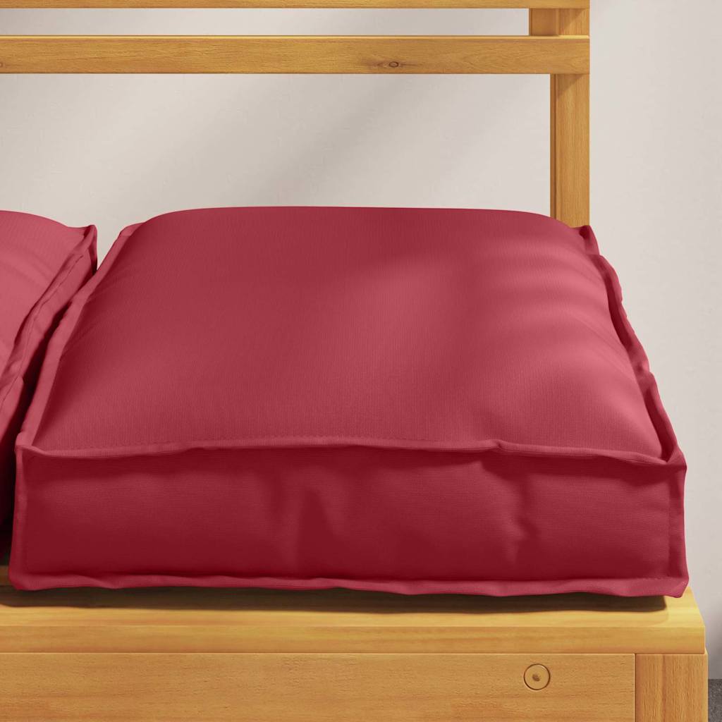 Cuscino 2 pcs Rosso Vino 40 x 40 x 8 cm Tessuto Oxford