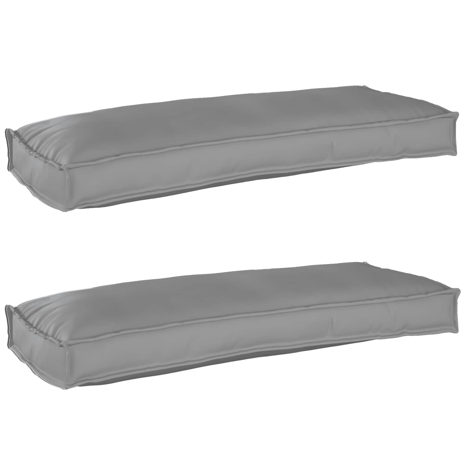 Set di Cuscini per Pallet 2 pcs Grigio 100 x 40 x 8 cm