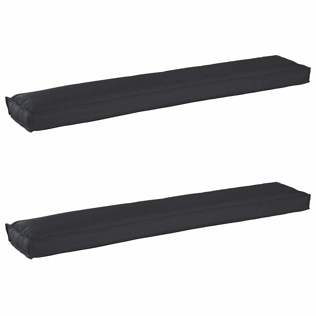 Set di Cuscini per Pallet 2 pcs Nero 200 x 40 x 8 cm