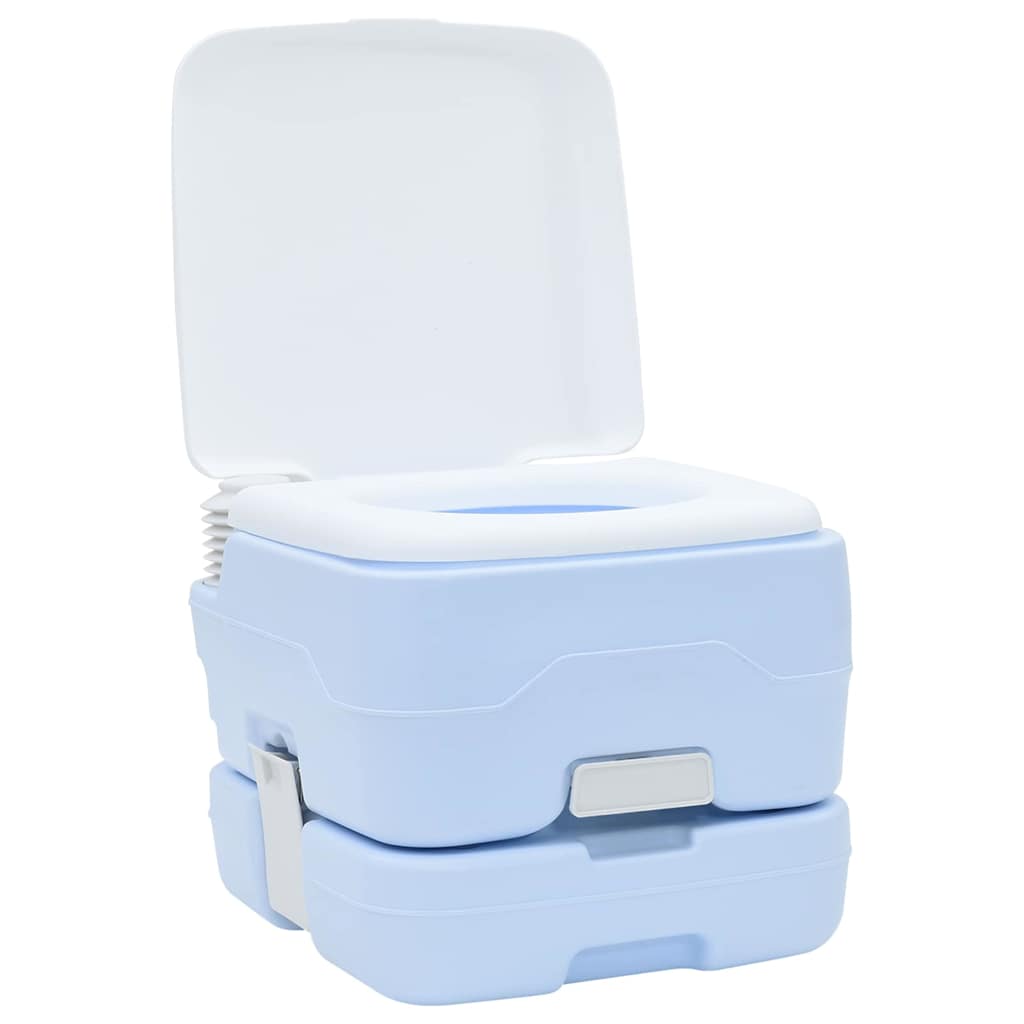 Toilette da Campeggio Azzurro Chiaro e Bianco Polietilene