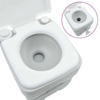 Toilette da Campeggio Grigio e Bianco 41,5 x 36,5 x 42 cm