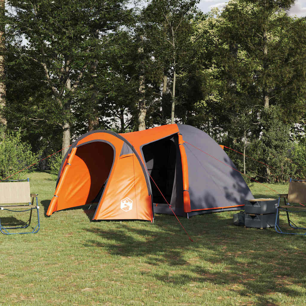 Tenda a Cupola Cupola Grigio e arancione 384 x 254 x 170 cm