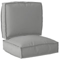 Set di Cuscini per Pallet 2 pcs Grigio