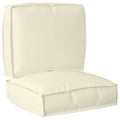 Set di Cuscini per Pallet 2 pcs Crema Tessuto Oxford