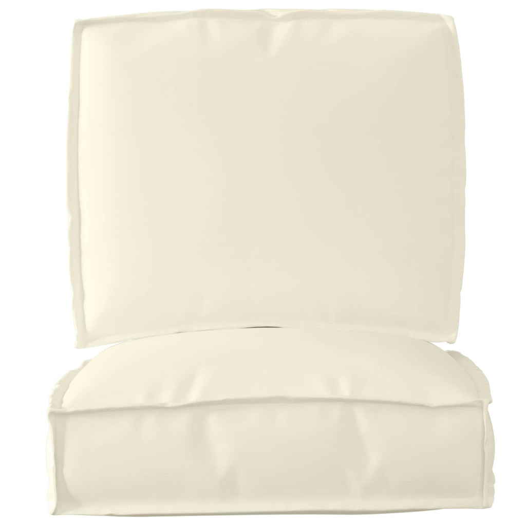 Set di Cuscini per Pallet 2 pcs Crema Tessuto Oxford