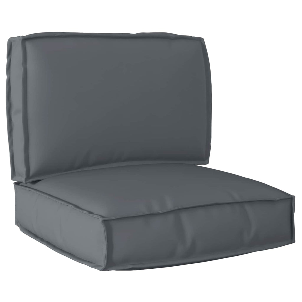 Set di Cuscini per Pallet 2 pcs Antracite Tessuto Oxford