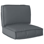 Set di Cuscini per Pallet 2 pcs Antracite Tessuto Oxford