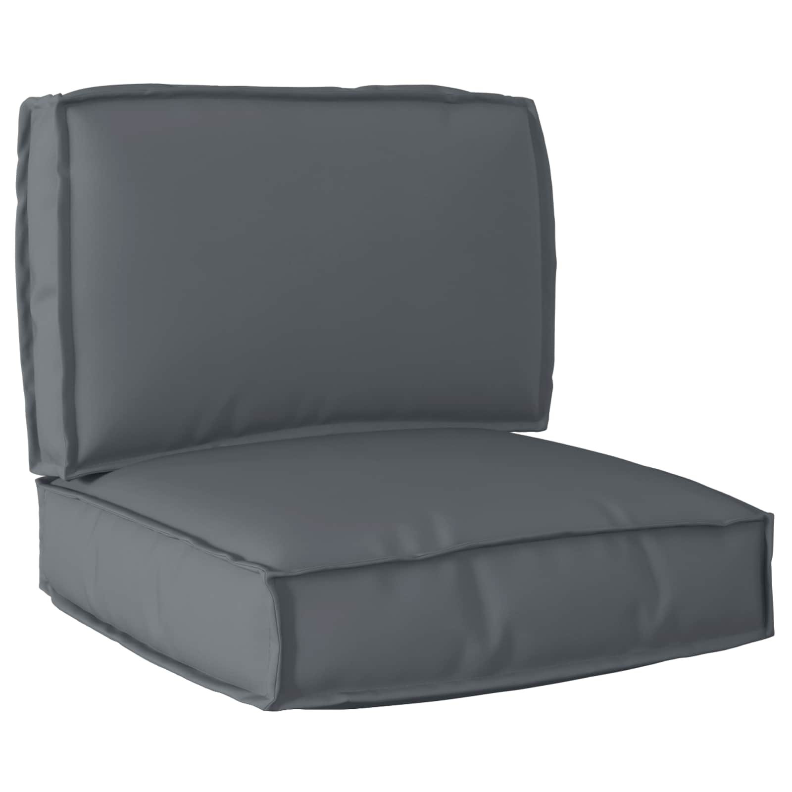 Set di Cuscini per Pallet 2 pcs Antracite Tessuto Oxford