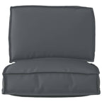 Set di Cuscini per Pallet 2 pcs Antracite Tessuto Oxford