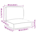 Set di Cuscini per Pallet 2 pcs Antracite Tessuto Oxford