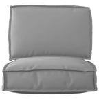Set di Cuscini per Pallet 2 pcs Grigio Tessuto Oxford