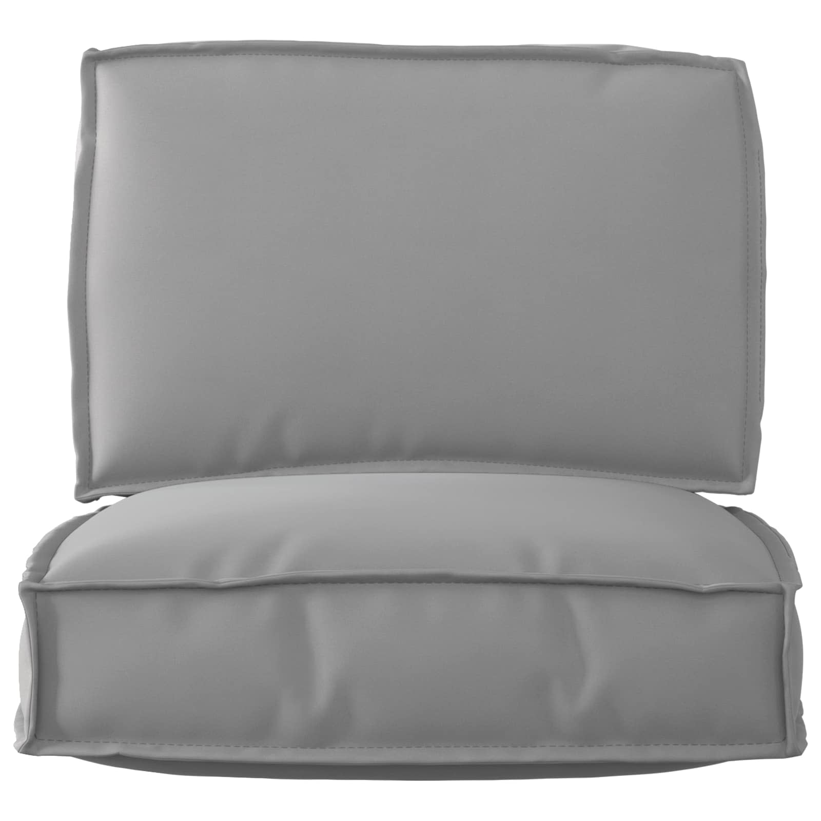 Set di Cuscini per Pallet 2 pcs Grigio Tessuto Oxford