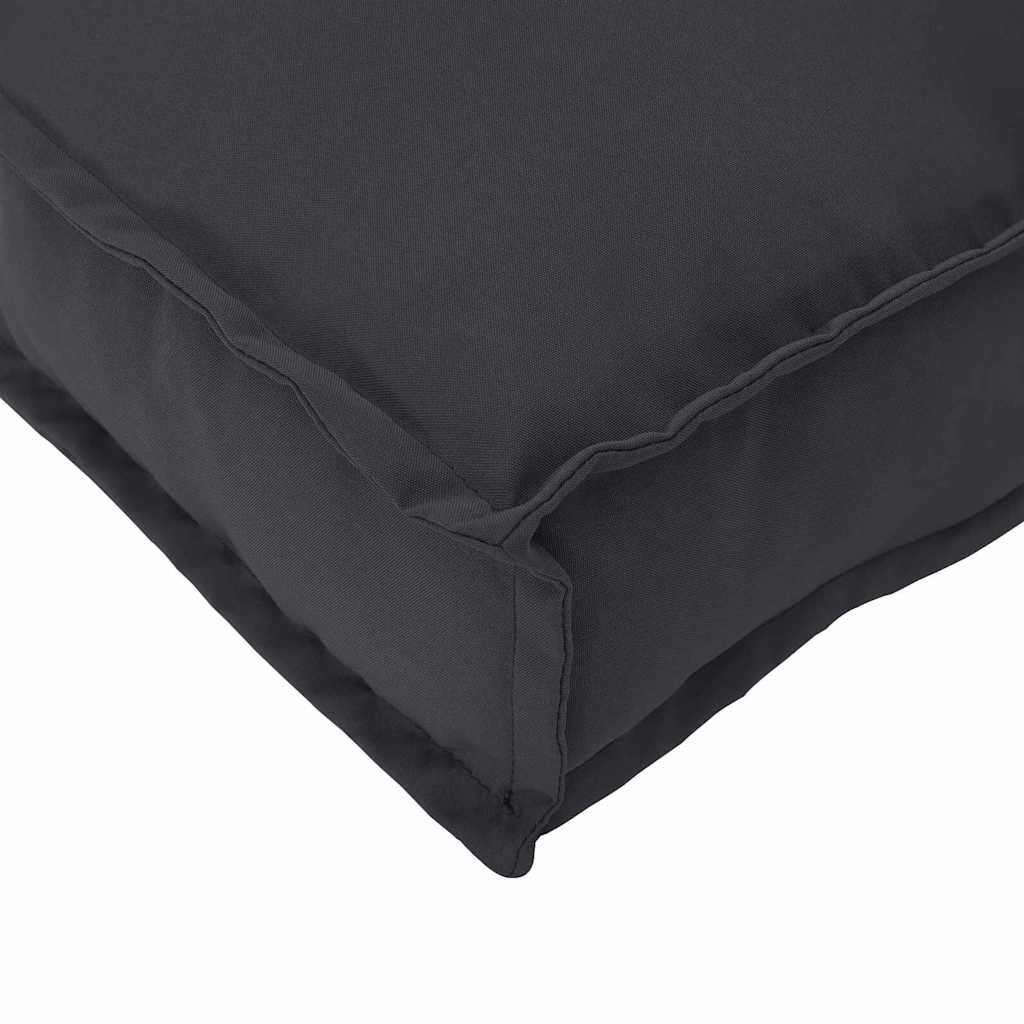 Set di Cuscini per Pallet 2 pcs Nero Tessuto Oxford