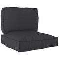 Set di Cuscini per Pallet 2 pcs Nero Tessuto Oxford