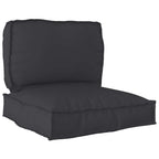 Set di Cuscini per Pallet 2 pcs Nero Tessuto Oxford