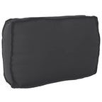 Set di Cuscini per Pallet 2 pcs Nero Tessuto Oxford
