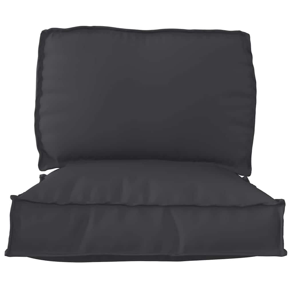 Set di Cuscini per Pallet 2 pcs Nero Tessuto Oxford