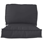 Set di Cuscini per Pallet 2 pcs Nero Tessuto Oxford