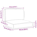 Set di Cuscini per Pallet 2 pcs Rosso Vino Tessuto Oxford