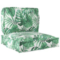 Set di Cuscini per Pallet Floreale 2 pcs Motivo Foglia Verde