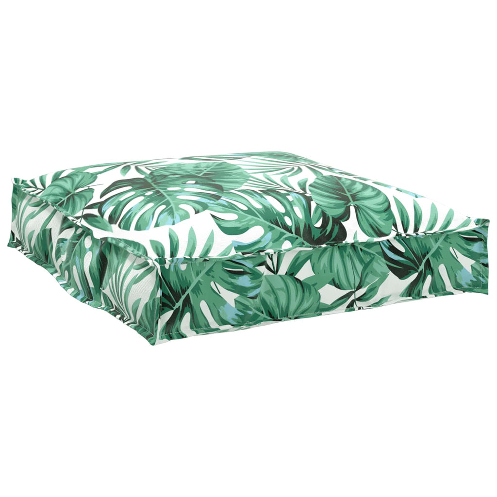 Set di Cuscini per Pallet Floreale 2 pcs Motivo Foglia Verde