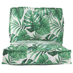 Set di Cuscini per Pallet Floreale 2 pcs Motivo Foglia Verde