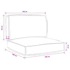 Set di Cuscini per Pallet Floreale 2 pcs Motivo Foglia Verde