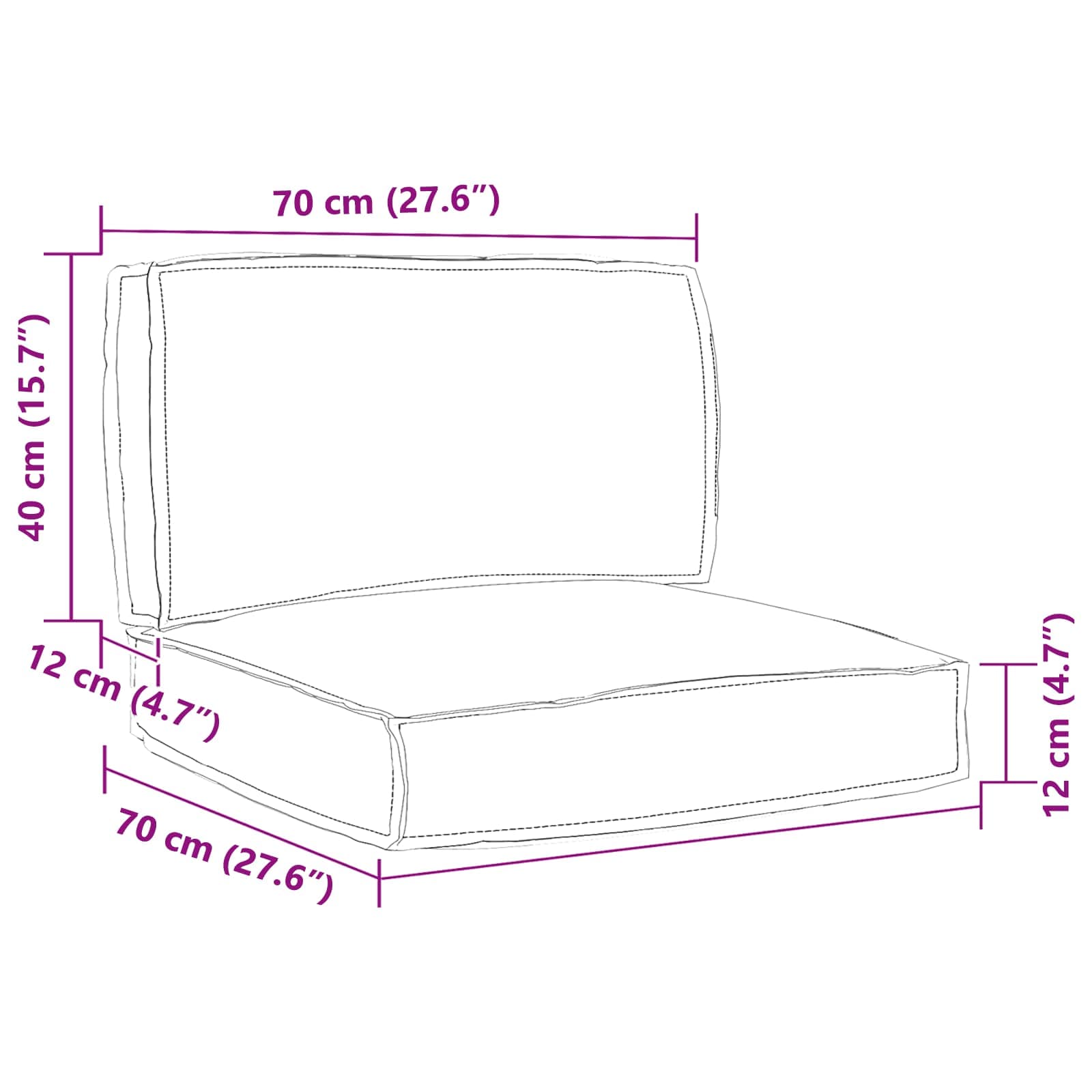 Set di Cuscini per Pallet Floreale 2 pcs Giungla Tropicale